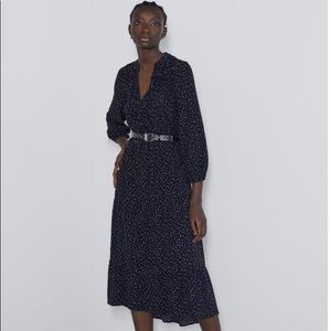 Zara black polka dot dress